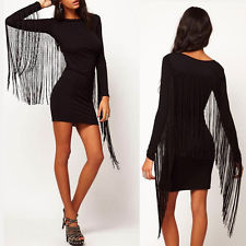 fringe bodycon dress