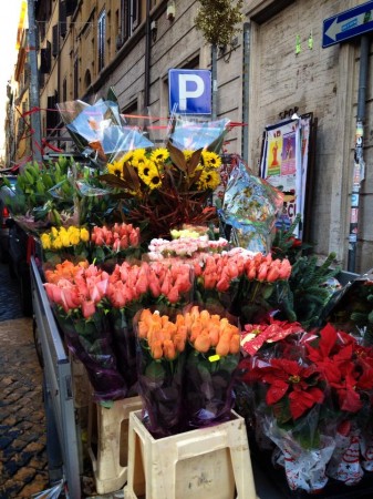 flowers are everywhere in Italy...these were sold from the back of a truck