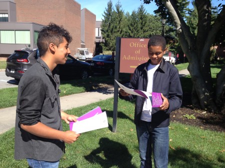 Reggie and a classmate at Vassar College