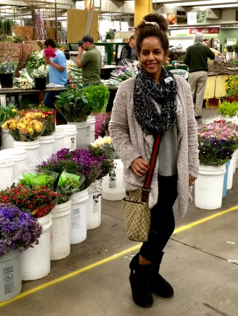 Gigi at the flower mart